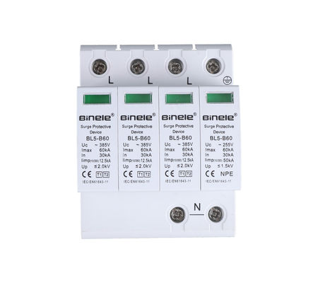 качество  BL5-B60 3P+N SPD Voltage Protection 60KA Surge Protective Device Binele Lightning Arrester завод